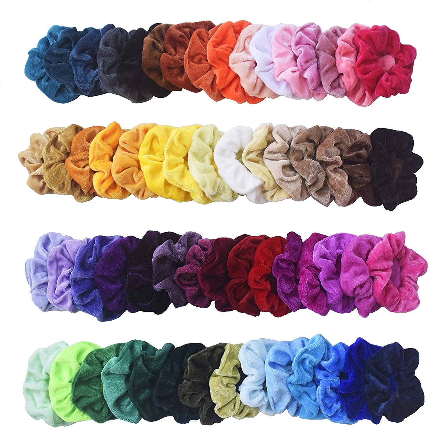 24 Pcs Hair Scrunchies Velvet Elastic Hair Bands Scrunchy Hair Ties Ropes Scrunchie for Women Girls Hair Accessories - 24 Assorted Colors Scrunchies