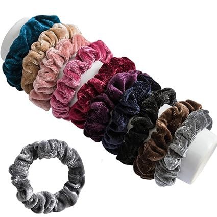 Set of 10 Hair Ties Velvet Elastic Flannelette Hair Bands Scrunchy Hair Scrunchies Ropes Women Hair Accessories
