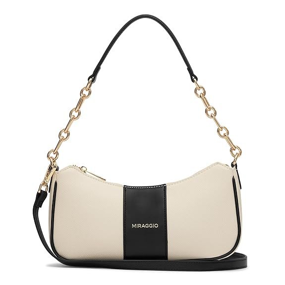 Miraggio Bella Colorblocked Shoulder Bag with Adjustable and Detachable Sling Strap for Women | Stylish Crossbody Bags For Women | Ladies Shoulder Purse