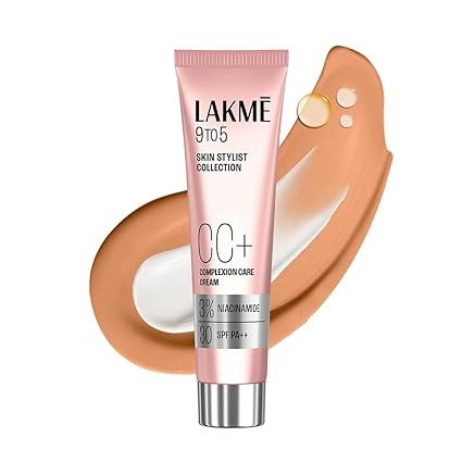 Lakme 9 to 5 CC Cream Bronze with 3% Niacinamide Complex SPF30 PA++ | 90% lightweight moisturizing cream for Care & 10% Foundation for Care |Conceals Dark Spots| Brightens Skin |30 g