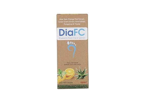 Green Milk DiaFC Foot Care Lotion for Dry, Cracked Heels | Herbal Heel Repair with Aloe Vera, Orange Peel, Mint & Thyme | Deep Nourishment, Hydration & Moisturizing Foot Lotion for Men & Women, 200 ml