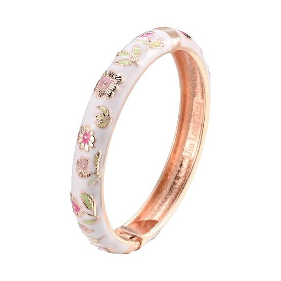 Womens Colorful Enamel Bangle Bracelet With Gift Box