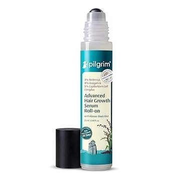 Pilgrim Redensyl 3% + Anagain 4% + Baicapil Advanced Hair Growth Serum (25ml) for Scalp with Korean Black Rice & Rosemary | Control Hair Fall, Stimulate Hair Regrowth, Increase Hair Density