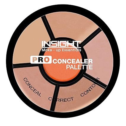 INSIGHT Pro Concealer Palette – Shade Concealer | Makeup Wheel for Face | Satin–Matte Finish | 3-in-1 Conceal, Contour & Correct | Waterproof | Full Coverage | 15gm