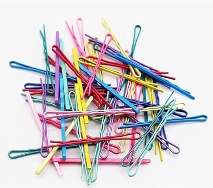 Multi Bob Pins, Rust-Resistant Straight Bobby Pins set, Regular Size, Metallic Barrettes Hair Clips Hair Styling Clips for Women & Girls (PACK OF 24)
