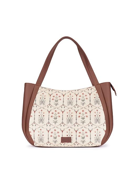 ZOUK Jute Handcrafted Vegan Leather Women's Shoulder Luna Handbags