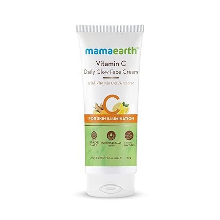 Mamaearth Vitamin C Daily Glow Face Cream With Vitamin C & Turmeric For Skin Illumination - 80 G