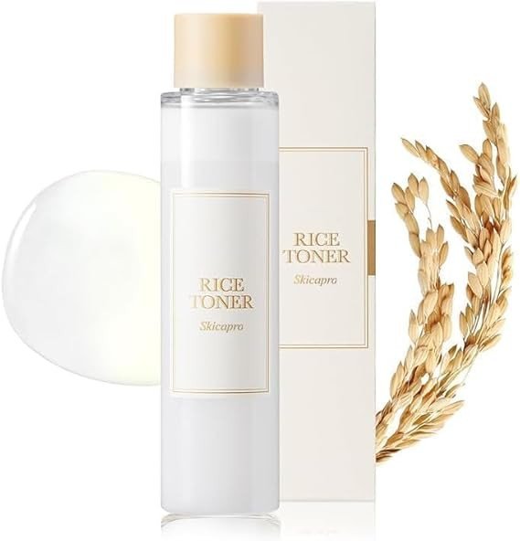 Original Korean Skincare Rice Toner, Milky Toners for Glowing Skin, Rice Water Korean, Glow Essence with Niacinamide, Hydrating for Dry, Dull, Combination Skin, Vegan, Fragrance Free, Glass Skin