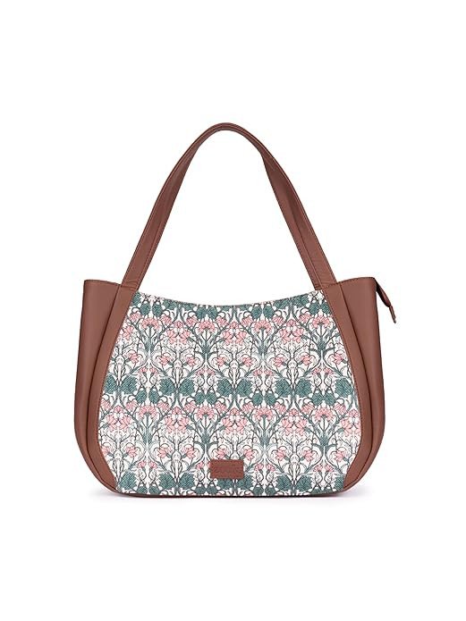 ZOUK Jute Handcrafted Vegan Leather Women's Shoulder Luna Handbags