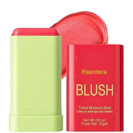 Blush Stick, Tinted Moisture Stick for Eyes Lips and Cheeks, Multi-Use Makeup, 19g