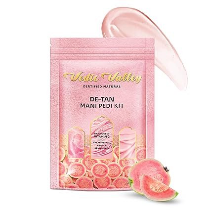 Vedic Valley Manicure Pedicure Kit for Women & Men with Foot Peeling Mask, D-Tan Scrub & Moisturizing Cream| Mani Pedi Care Kit for Repairs Cracked Heels, Removes Dead Skin, Hydrates & Nourishes Hands