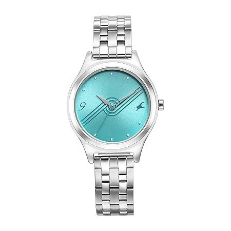 Stunners Quartz Analog Blue Dial Silver Metal Strap Watch for Girls