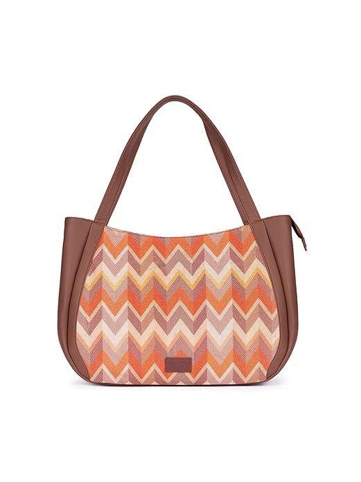 ZOUK Jute Handcrafted Vegan Leather Women's Shoulder Luna Handbags