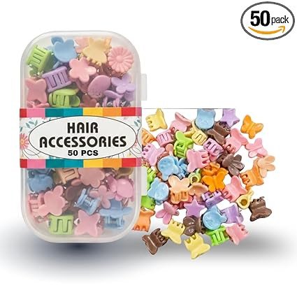 Cute Butterfly Hair Clips, 50 pcs, Multicolor Small Snap Clips, Perfect for Baby Girls, Kids & Women