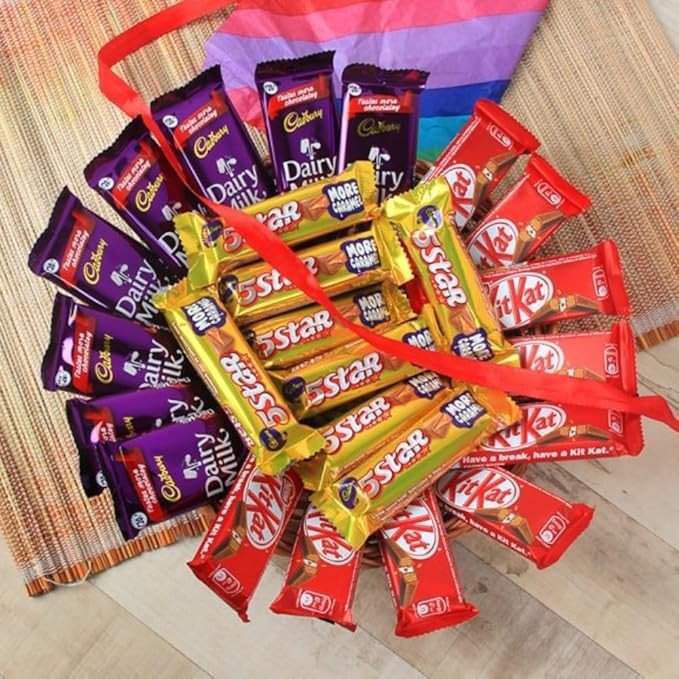 SFU E Com Assorted Chocolate Gift Hamper | Chocolate Gift For Birthday, Anniversary, Valentine, Diwali, Rakhi, New Year | 001, 429 Gram