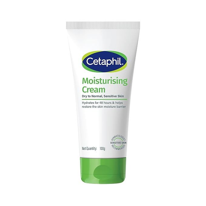 Cetaphil Moisturising Cream 100 g for Dry & Sensitive Skin | 48H Hydration with Almond Oil, Niacinamide & Panthenol | Rich Fragrance and Paraben Free Moisturiser, Prevents Moisture Loss & Repairs Skin