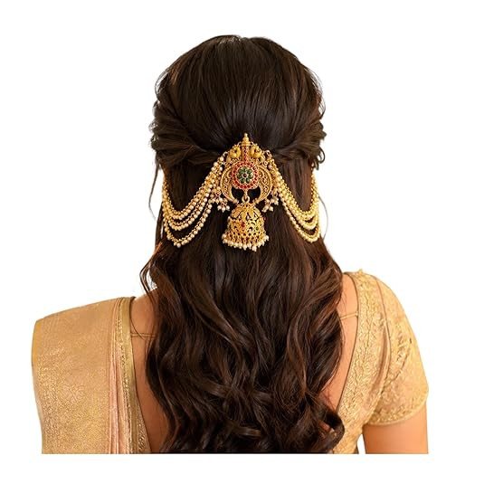 Bridal Hair Chain with Pearls, Wedding Juda Pin Accessories for Women Hair Pin for Bridal and Bridesmaid