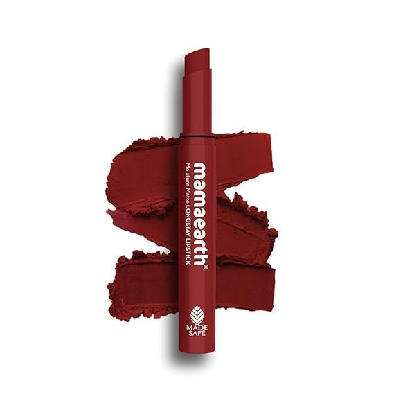 Mamaearth Moisture Matte Longstay Lipstick with Avocado Oil & Vitamin E for 12 Hour Long Stay - 2 g (Raisin Punch)