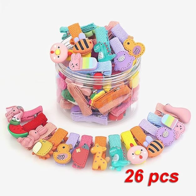Shining Diva Fashion 26 Pcs Colorful Hair Accessories Hair Clips for Girls Kids Baby Girl Toddlers Women Hairband Hair Band Ties