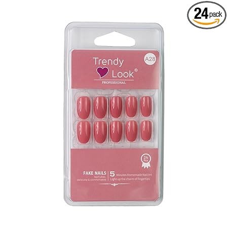 SLAY IT, DON'T PLAY IT Press On Nails for Women with Glue Stickers | 24 Pcs Pack |Deep Chestnut