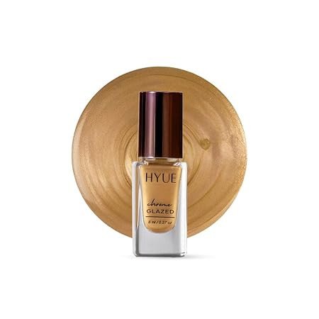 HYUE Chrome Glazed Nail Paint - 7 shades | Gold Mine | 8 ml | Dual-toned | Long-lasting Shine | Color-Shifting Pigments | One Stroke Coverage | Gel Finish | Salon-like Nails | No UV Damage