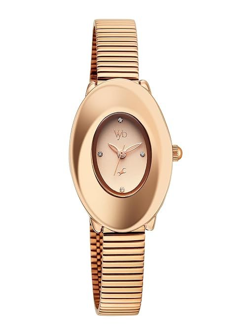 Fastrack Vyb Runway with Quartz Analog Rose Gold Dial Rose Gold Stainless Steel Strap Watch for Girls - FV60121WM01W
