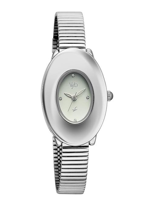 Fastrack Vyb Runway with Quartz Analog Light Green Dial Steel Stainless Steel Strap Watch for Girls - FV60121SM01W