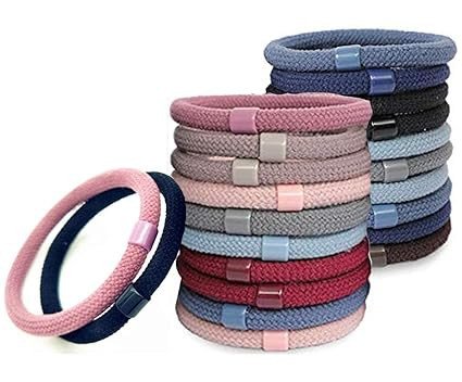 10pcs Hair Ties,High Elastic Hair Rubber Bands Ponytail Holders for Thick Curly Hair,No Metal No Damage Colored/Clear Elastic Hair Rubber, New Types Hair Tie for Women, Girls,Man