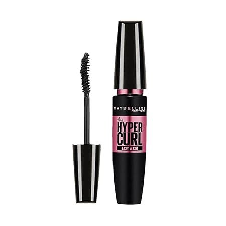 Maybelline New York Hypercurl Mascara,Highly Pigmented Colour, Long-lasting, Washable, Black 9.2ml