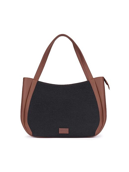 ZOUK Jute Handcrafted Vegan Leather Women's Shoulder Luna Handbags